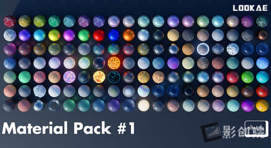 128种材质纹理贴图资产包Blender预设 Alt Tab 128 Materials Pack-影创院