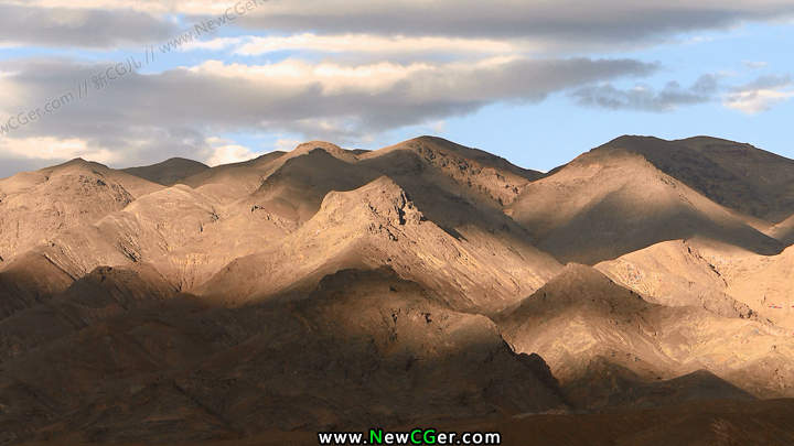 风景延时素材2：云层光影下的黄土山坡，Clouds Shadows-影创院
