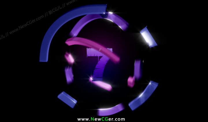 3D效果的旋转圆环视频素材附一款倒计时素材 Rings loop and countdown-影创院