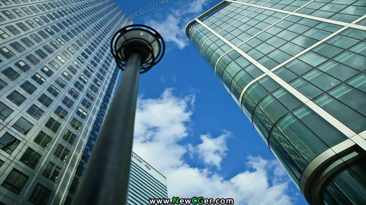 延时摄影素材实拍加拿大广场一号 One Canada Square-创富院