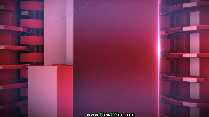 运动着的红色3D元素循环视频素材 Built To Fit-影创院