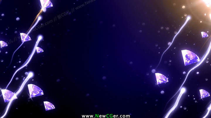 掉落的闪耀钻石背景边框循环视频素材，2款入，Sparkly Attitude-影创院