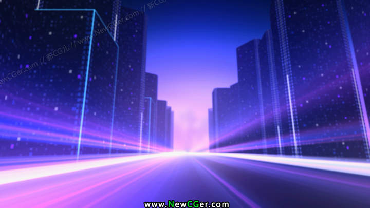 城市高楼间的暮光速度循环视频素材，Twilight Speed-影创院