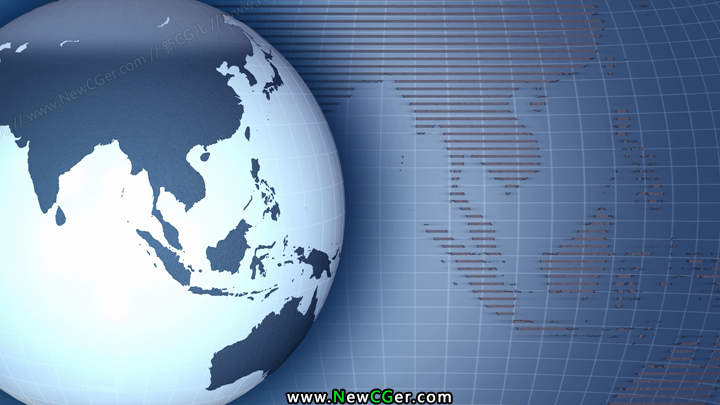新闻/商务栏目用的旋转地球背景循环素材 Corporate World-创富院