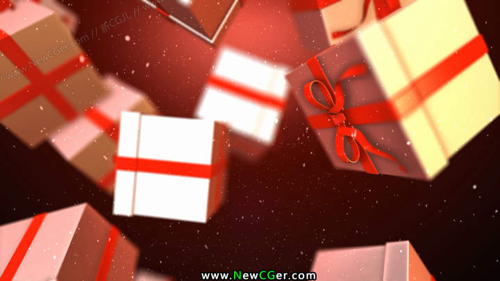 掉落的圣诞礼物盒子视频素材 Christmas Gifts-创富院