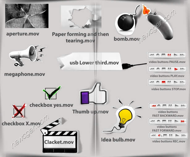 16个自带音效的揉纸展开逐帧动画视频素材-创富院