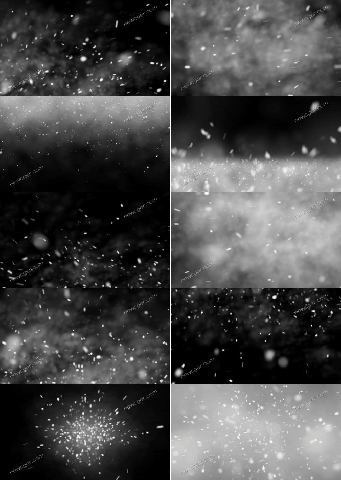 很棒的暴风雪转场过渡特效视频素材，10例入-创富院
