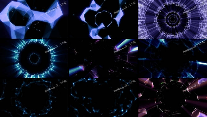 炫美的Plexus粒子点线动态视频素材，可循环-创富院