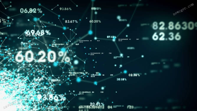 可循环的点线数字网络背景视频素材-创富院