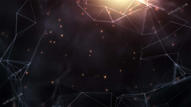不断上升的粒子星火点线背景循环视频素材-影创院
