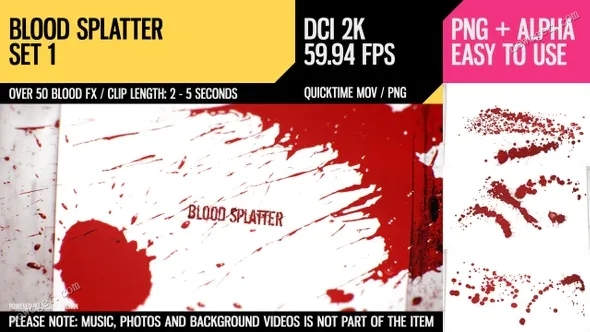 50个鲜血飞溅的特效视频素材-影创院