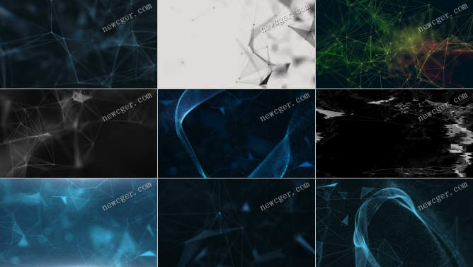 9大类共100个Plexus粒子点线特效视频素材-创富院