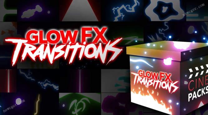 52个4K级炫酷的发光手绘Flash FX转场特效视频素材-创富院