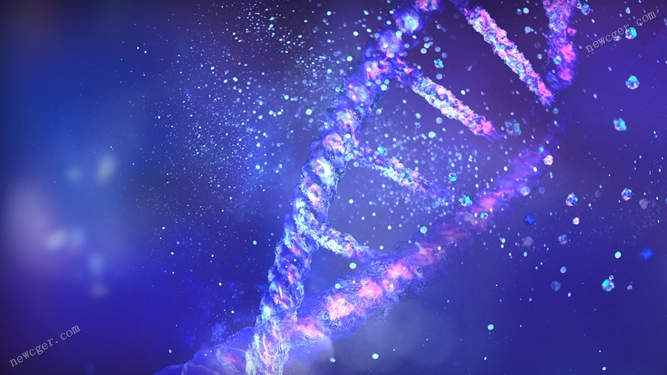受损的DNA双螺旋形模型三维特效视频素材-创富院