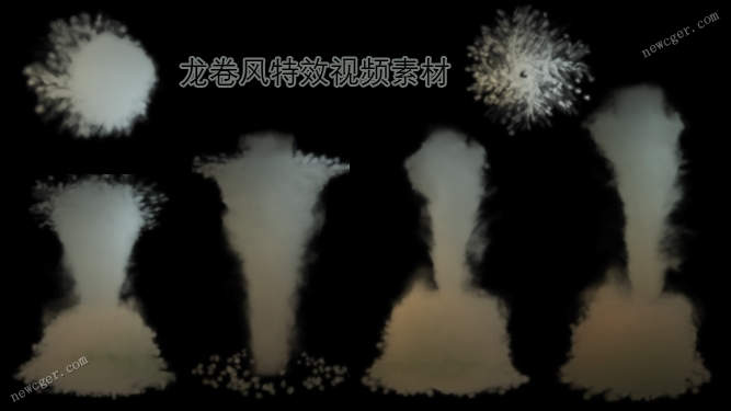 6段带Alpha通道的扭曲龙卷风特效视频素材-影创院