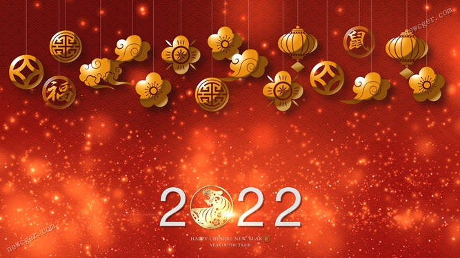 2022年中国虎年春节快乐新春吉祥的视频素材-创富院