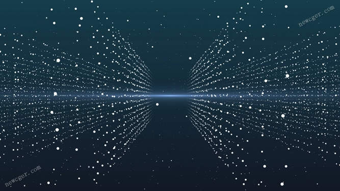 高科技未来派粒子颗粒矩阵隧道可循环背景视频素材-创富院