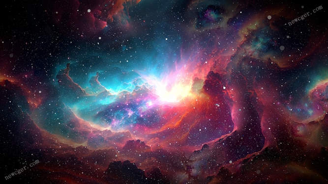 4K超高清级别的可循环星云星系背景视频素材-创富院