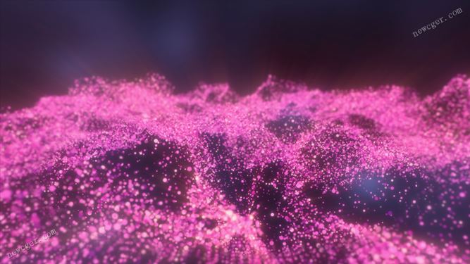 能量粒子紫色波浪特效动画视频素材-影创院