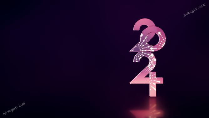 2024年新年快乐的4K级背景视频素材，可循环播放-创富院