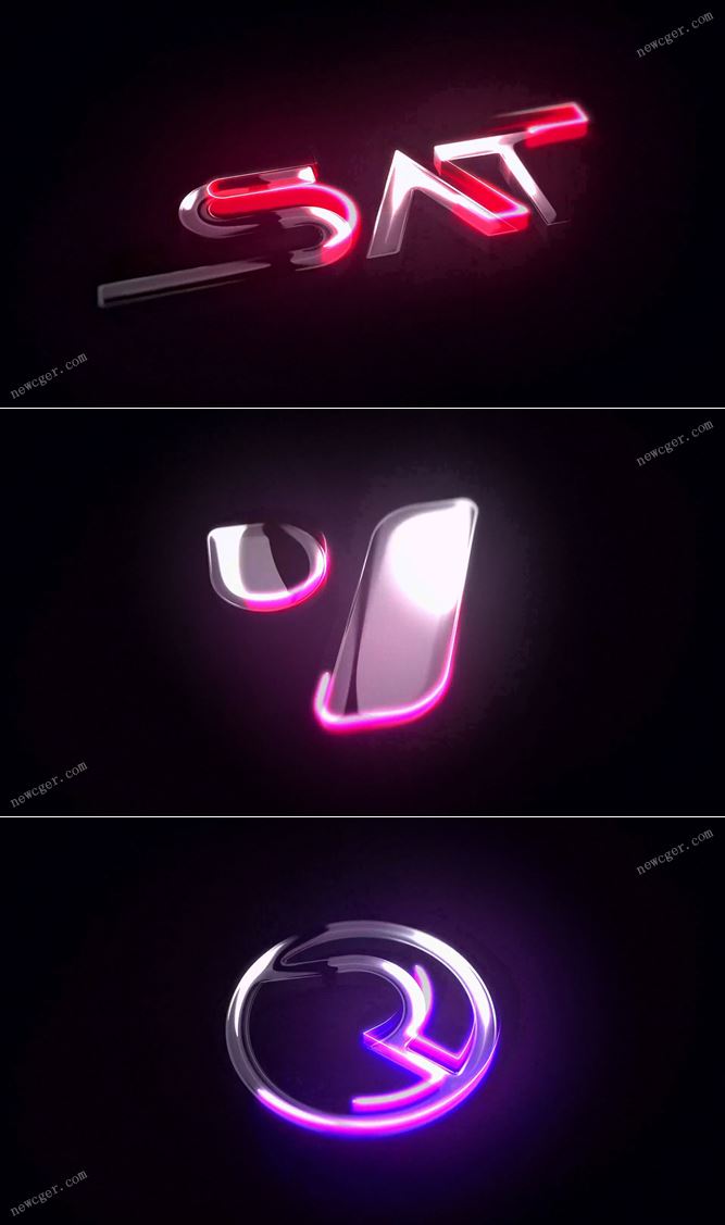 简短的描边光效游走logo揭示开场动画AE模板-影创院