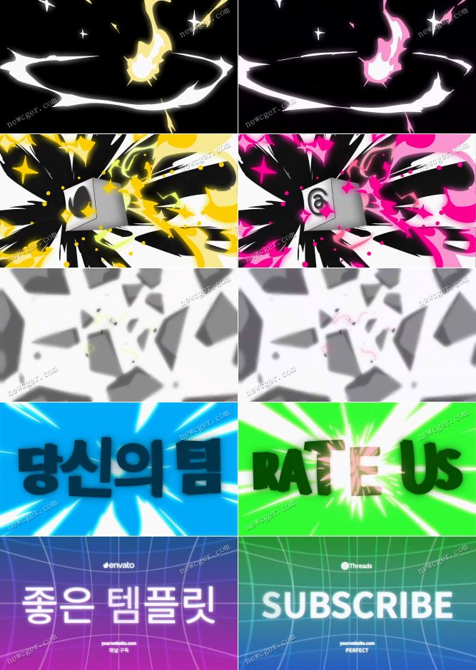 震撼炫酷动漫风格的爆炸特效logo开场动画AE模板-影创院