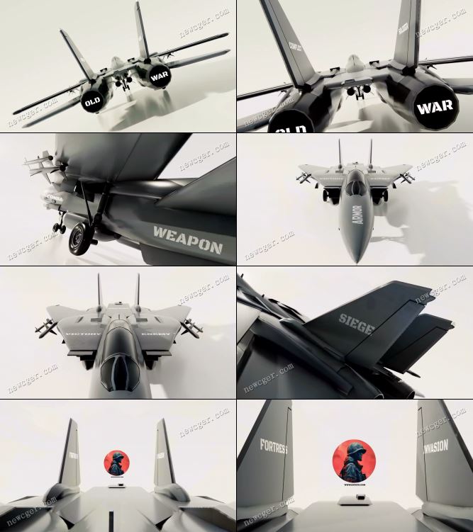 F-15鹰式战斗机3D模型展示动画AE模板-影创院