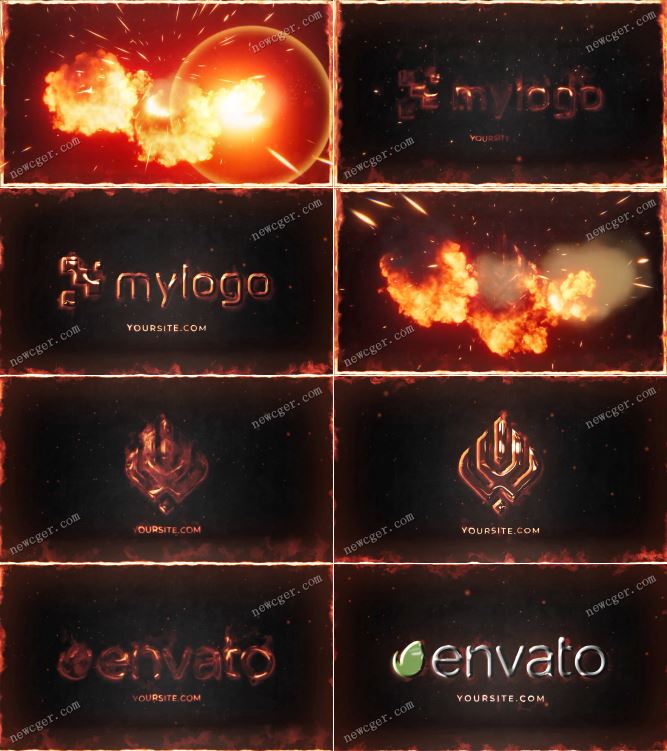 震撼爆炸logo的开场特效AE模板-影创院