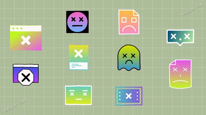 10个可爱有趣的卡通错误图标动画AE模板-影创院