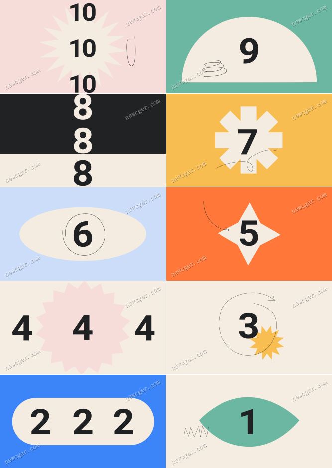 极简主义扁平风格10秒数字倒计时开场AE模板-影创院
