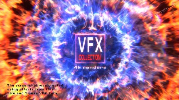 史诗般震撼的火焰爆炸和烟雾特效合辑AE模板-创富院