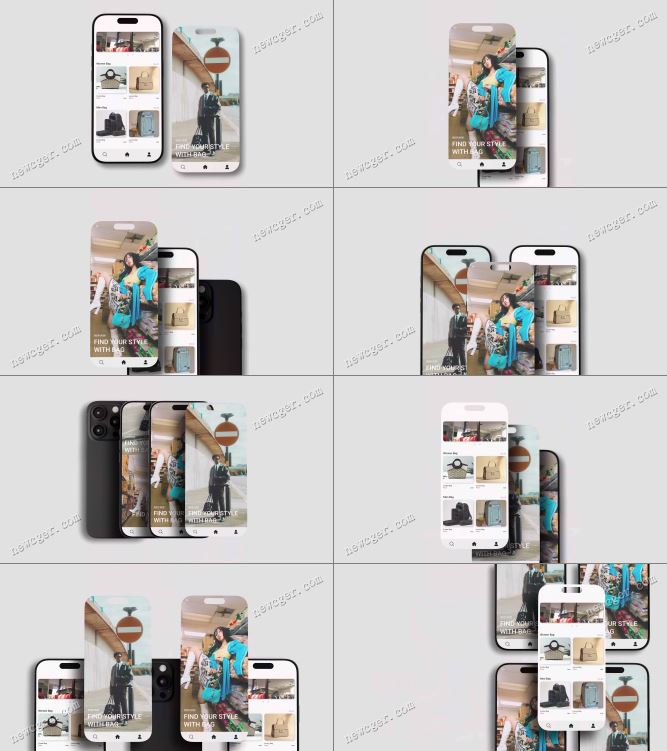 以iPhone 16 Pro为设备载体进行演示的APP应用程序AE模板-影创院
