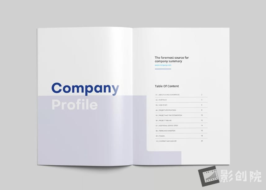 企业公司简介画册模板 InDesign 宣传册简洁专业