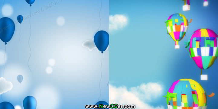 2款庆典气球装饰视频素材，Balloon-创富院