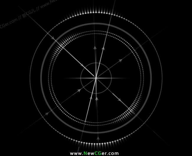 科技感罗盘式圆形箭头动态素材，circular arrows-影创院