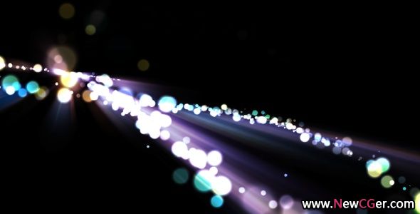 带通道，舞动着的迷人的粒子光芒视频素材-创富院