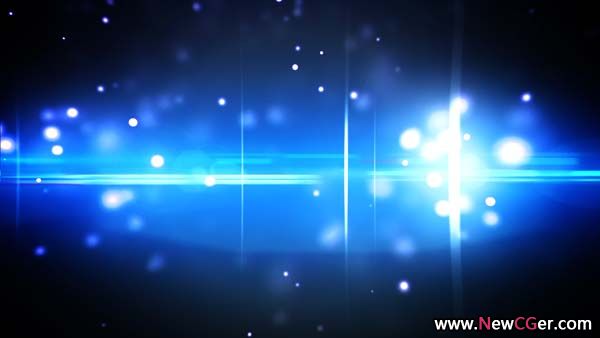 梦幻蓝色粒子光点背景素材，particles and optical flares blue-影创院