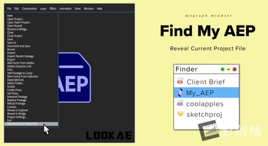 AE插件-快速查找工程存放位置 Find My AEP V2.6 Win/Mac-影创院