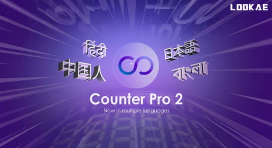 AE脚本-动态计数器动画生成器 Counter Pro v2.0-影创院