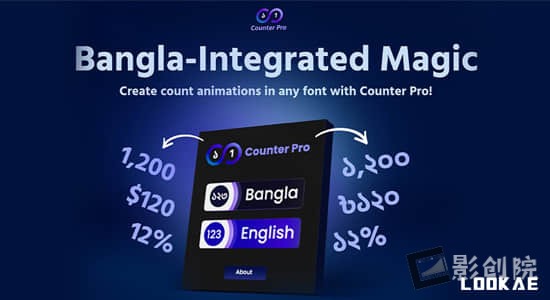 AE脚本-动态计数器动画生成器 Counter Pro v1.0-影创院