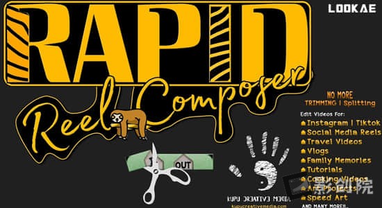 AE脚本-图层素材快速标记剪切排列处理工具 Rapid Reel Composer V1.0+使用教程-影创院