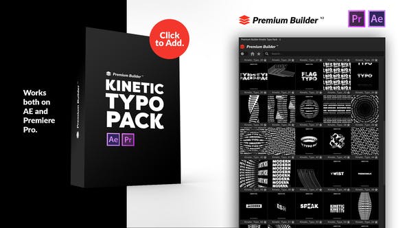 AE/PR脚本预设-130种酷炫创意文字标题动态排版预设 Kinetic Typography Pack-影创院