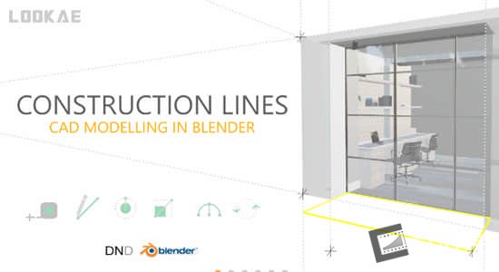 Blender插件-CAD风格施工线建模工具 Construction Lines v0.9.6.8+使用教程-影创院