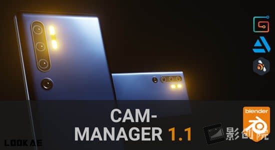 Blender插件-场景摄像机视图设置调整 Cam-Manager v1.1.1-创富院