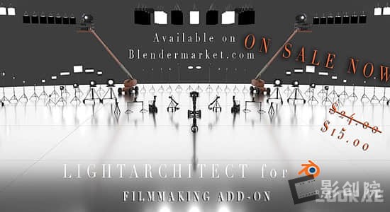 Blender插件-电影舞台灯光道具摄像机三维模型预设 Lightarchitect V2.0-影创院