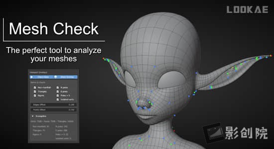 Blender插件-检查优化模型面片工具 Mesh Check GPU Edition V0.4.0-创富院