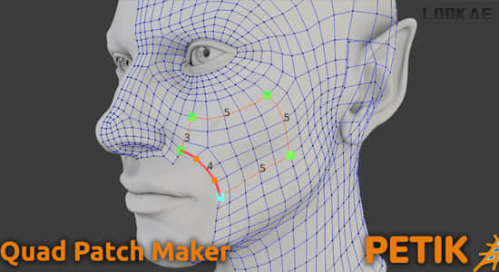 Blender插件-快速自定义重拓扑工具 Petik v2.0.4 – Retopology Patch Maker-影创院