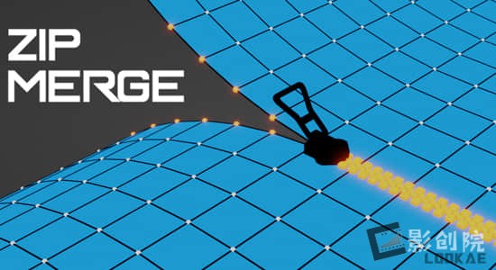 Blender插件-面片破面缝合工具 Zip Merge V1.0-影创院