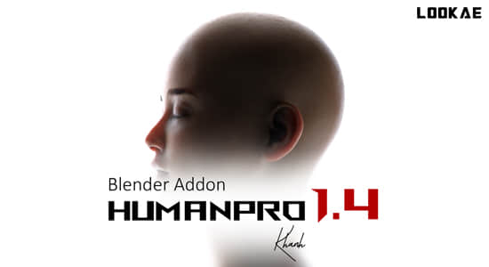 Blender插件-模拟真实人物皮肤面部表情绑定工具 HumanPro V1.4-影创院