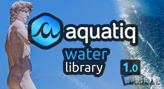 Blender插件-三维水流喷泉大海瀑布特效预设 Water Library Aquatiq 1.0.0-影创院